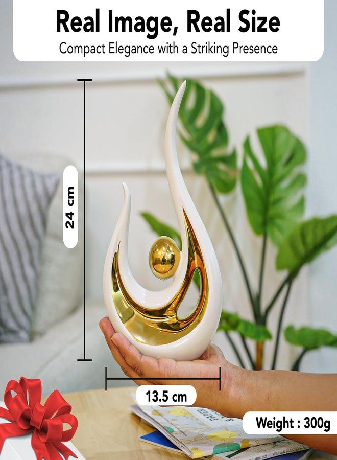Ekhasa Nostrae Modern Abstract Art Show Pieces for Home Decor Living Room Decorative Items | Cute Showpieces Gift Item for Decor | Center Table Tv Unit Showcase Office Interior Statue Figurines - Image 3